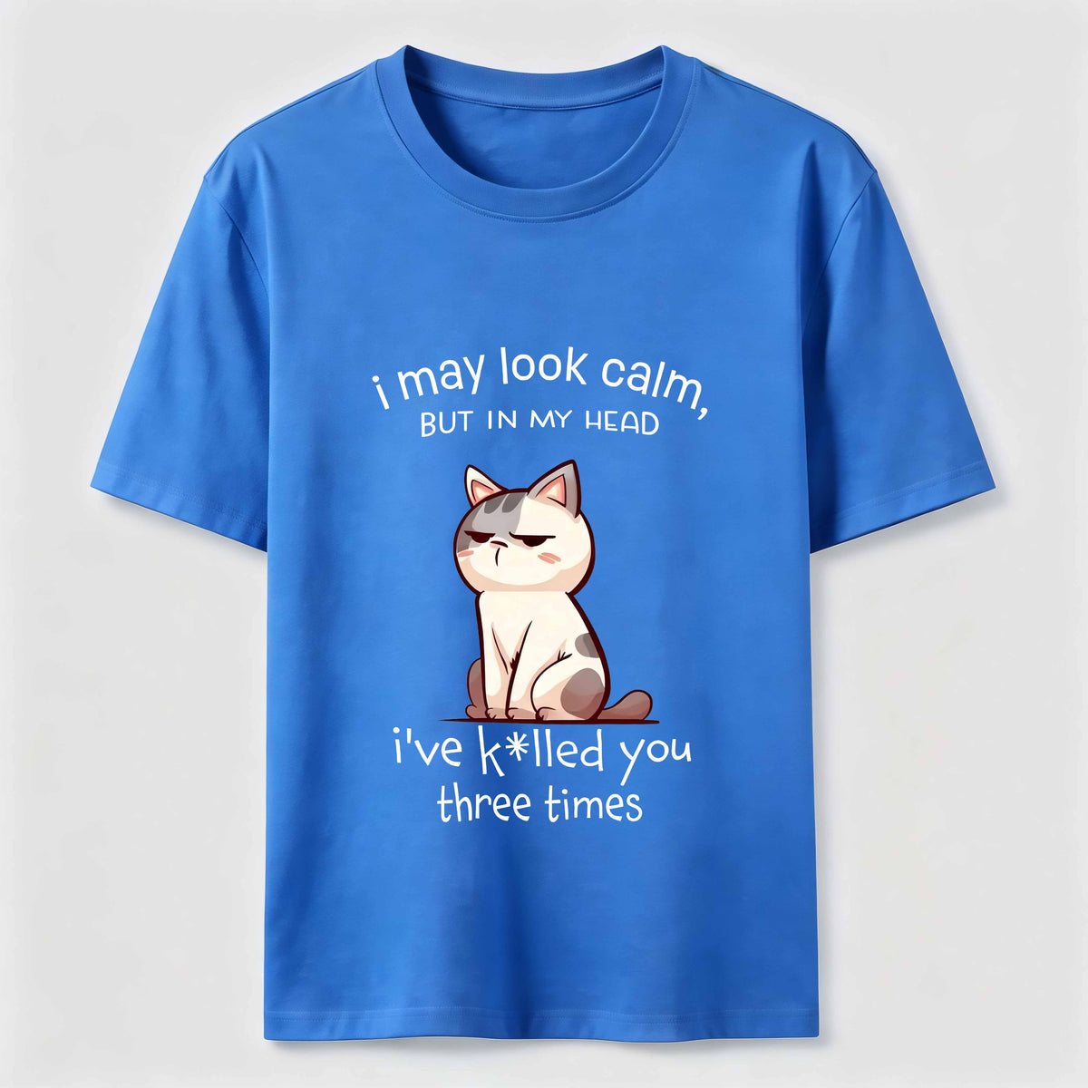 Calm Face Chaotic Mind Cat Classic T-Shirt