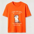 Calm Face Chaotic Mind Cat Classic T-Shirt