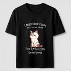 Calm Face Chaotic Mind Cat Classic T-Shirt
