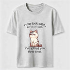 Calm Face Chaotic Mind Cat Classic T-Shirt