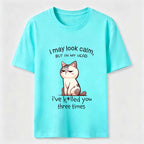 Calm Face Chaotic Mind Cat Classic T-Shirt