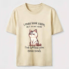 Calm Face Chaotic Mind Cat Classic T-Shirt