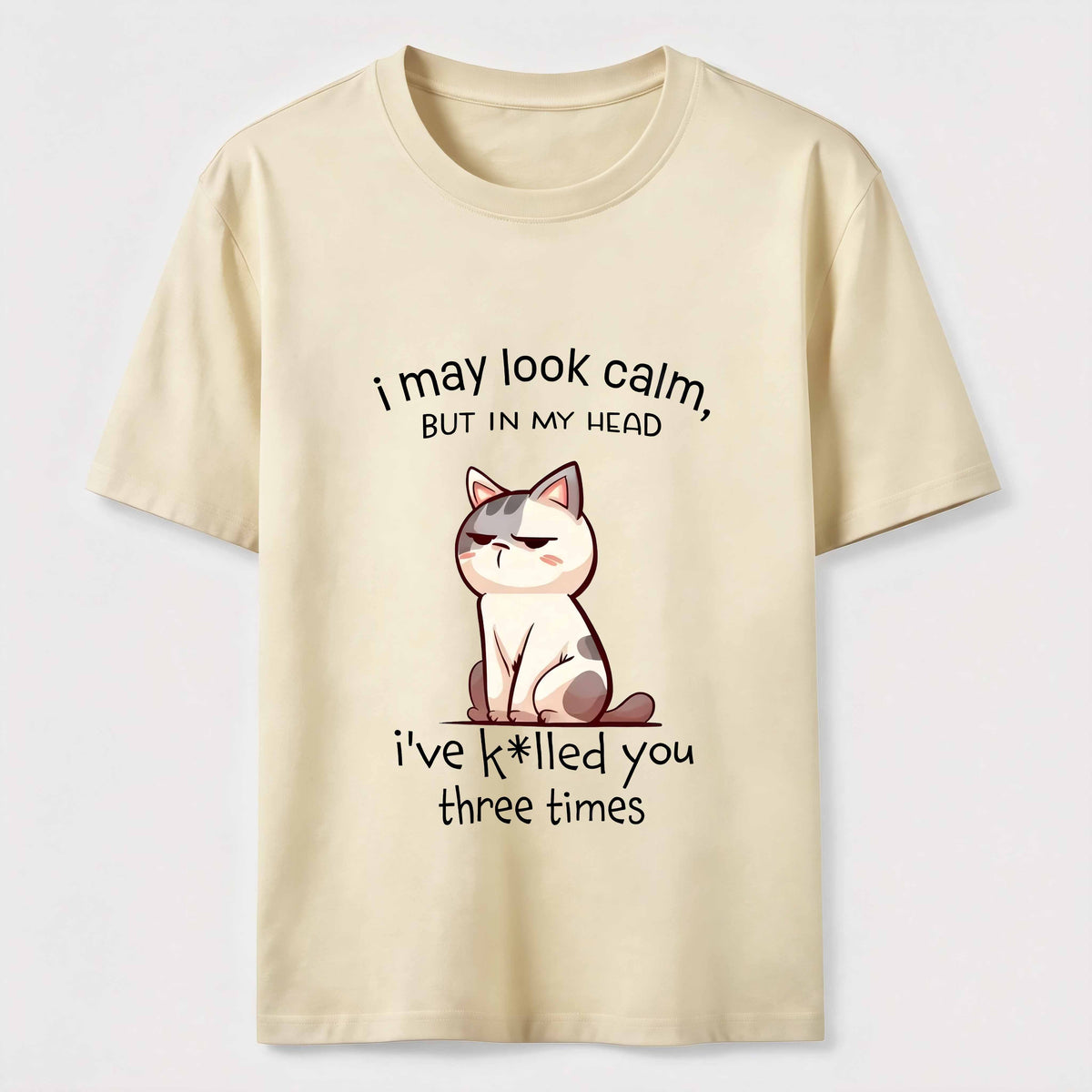 Calm Face Chaotic Mind Cat Classic T-Shirt