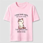 Calm Face Chaotic Mind Cat Classic T-Shirt