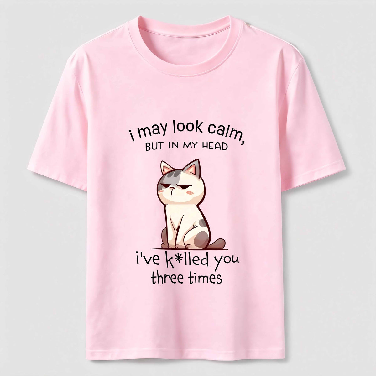 Calm Face Chaotic Mind Cat Classic T-Shirt