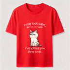 Calm Face Chaotic Mind Cat Classic T-Shirt