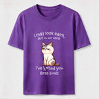 Calm Face Chaotic Mind Cat Classic T-Shirt