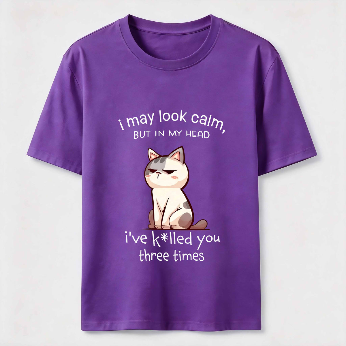Calm Face Chaotic Mind Cat Classic T-Shirt
