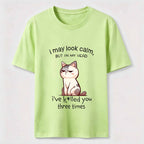 Calm Face Chaotic Mind Cat Classic T-Shirt