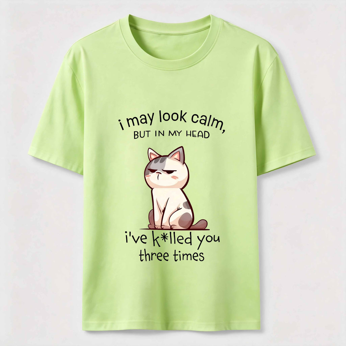 Calm Face Chaotic Mind Cat Classic T-Shirt