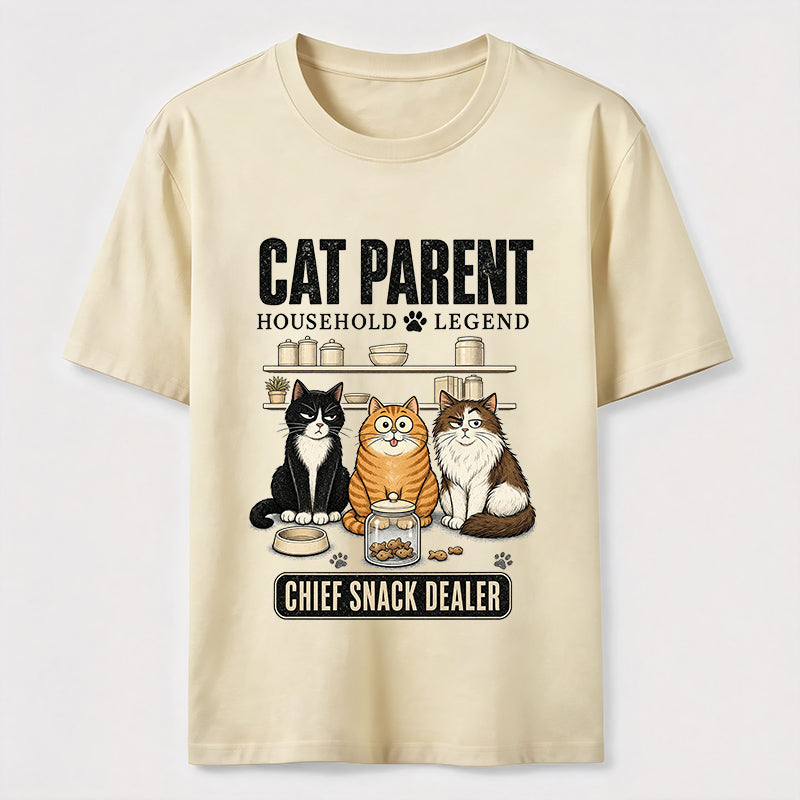 Multi Cat Parent Chief Snack Dealer Classic T-Shirt