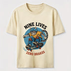 Nine Lives Zero Brakes Skateboarding Cat Classic T-Shirt