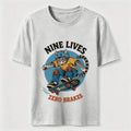 Nine Lives Zero Brakes Skateboarding Cat Classic T-Shirt