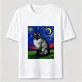 Starry Night Siamese Cat Classic T-Shirt