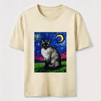 Starry Night Siamese Cat Classic T-Shirt