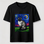 Starry Night Siamese Cat Classic T-Shirt