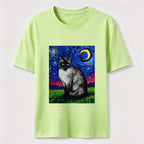 Starry Night Siamese Cat Classic T-Shirt