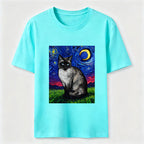 Starry Night Siamese Cat Classic T-Shirt
