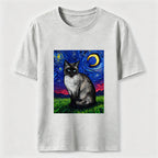 Starry Night Siamese Cat Classic T-Shirt