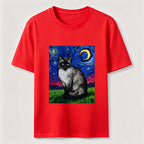Starry Night Siamese Cat Classic T-Shirt