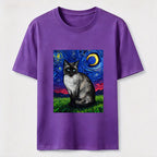 Starry Night Siamese Cat Classic T-Shirt