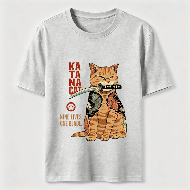 Nine Lives One Blade Samurai Cat Classic T-Shirt