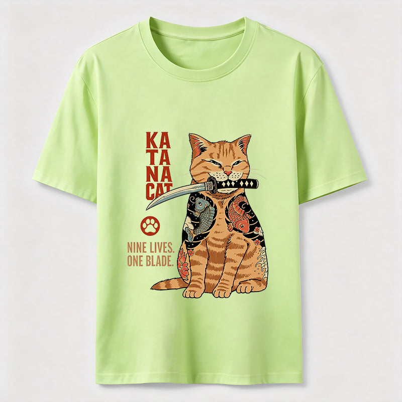 Nine Lives One Blade Samurai Cat Classic T-Shirt