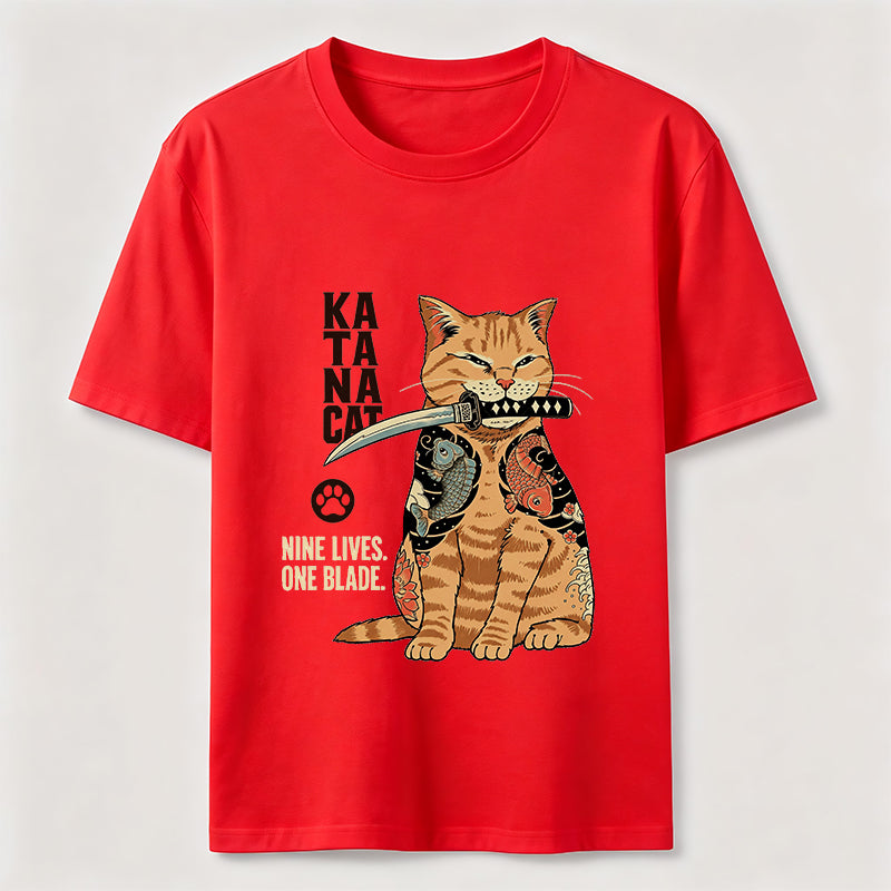 Nine Lives One Blade Samurai Cat Classic T-Shirt