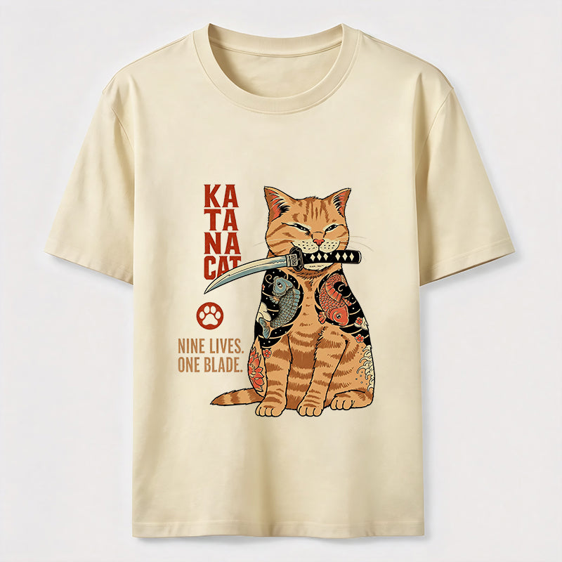 Nine Lives One Blade Samurai Cat Classic T-Shirt