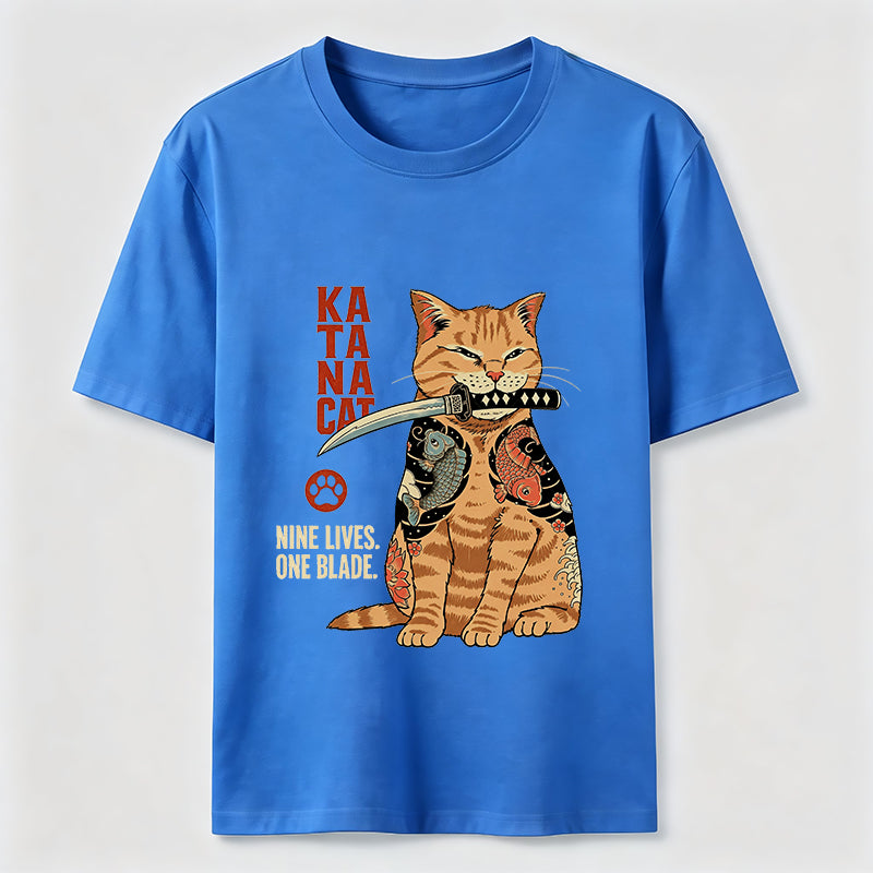 Nine Lives One Blade Samurai Cat Classic T-Shirt