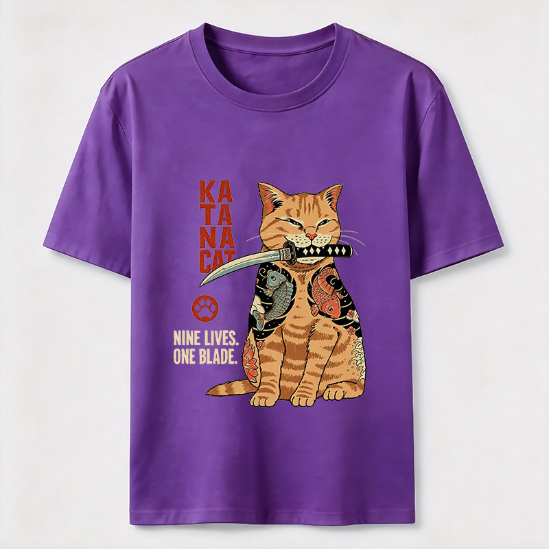 Nine Lives One Blade Samurai Cat Classic T-Shirt