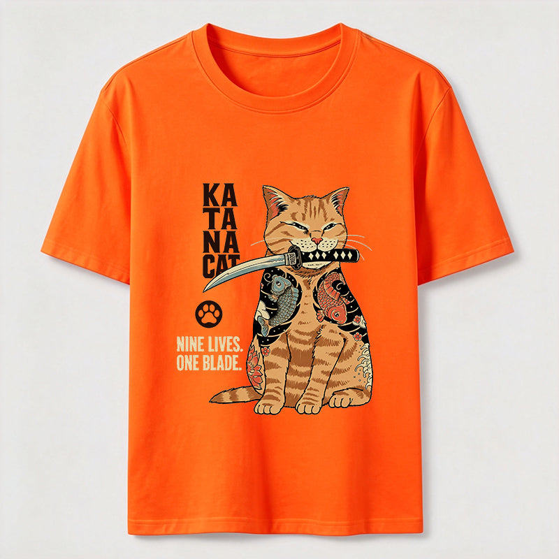 Nine Lives One Blade Samurai Cat Classic T-Shirt