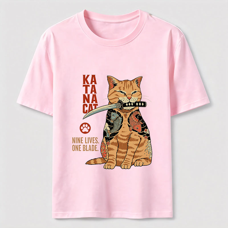 Nine Lives One Blade Samurai Cat Classic T-Shirt