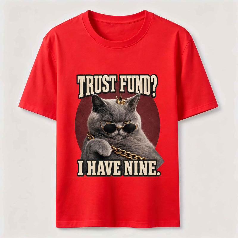 Trust Fund Nine Lives Cat Classic T-Shirt