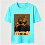 Cat Selective Not Anti-Social Classic T-Shirt
