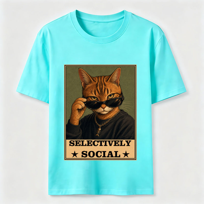 Cat Selective Not Anti-Social Classic T-Shirt
