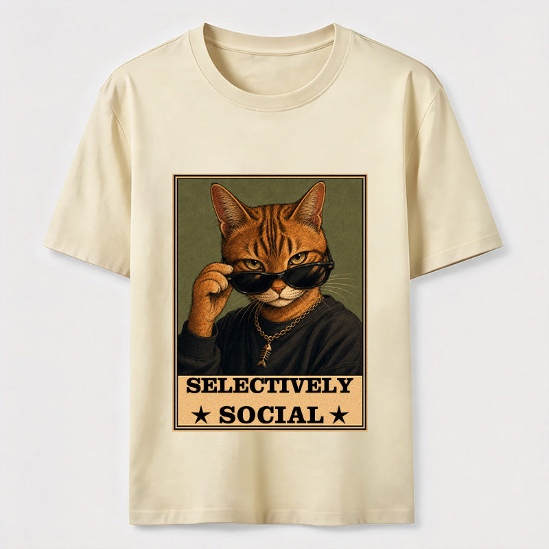 Cat Selective Not Anti-Social Classic T-Shirt