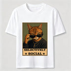 Cat Selective Not Anti-Social Classic T-Shirt