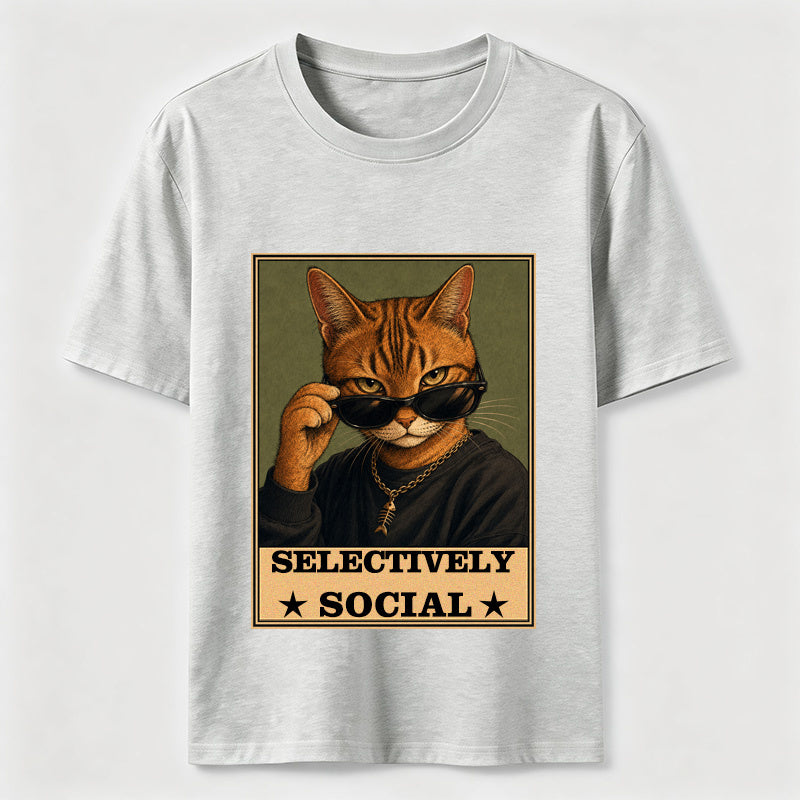 Cat Selective Not Anti-Social Classic T-Shirt