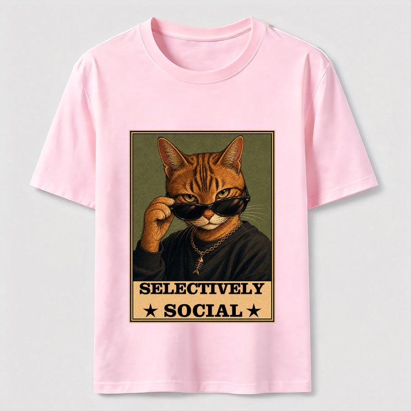 Cat Selective Not Anti-Social Classic T-Shirt