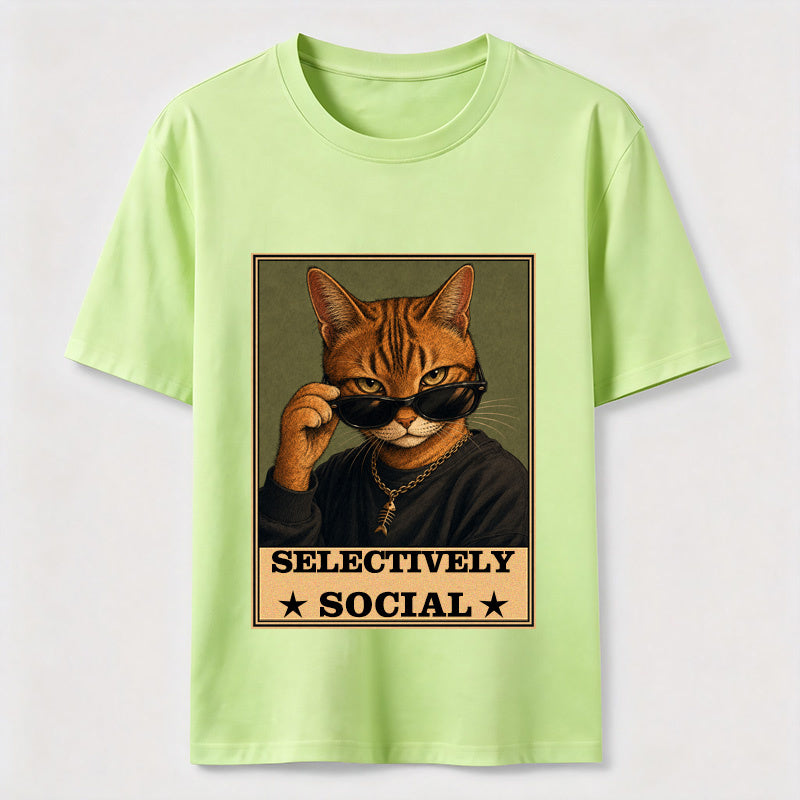 Cat Selective Not Anti-Social Classic T-Shirt