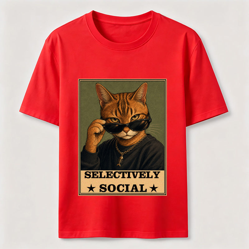 Cat Selective Not Anti-Social Classic T-Shirt