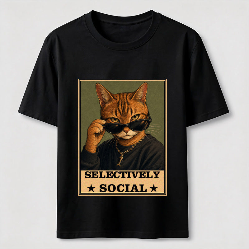 Cat Selective Not Anti-Social Classic T-Shirt
