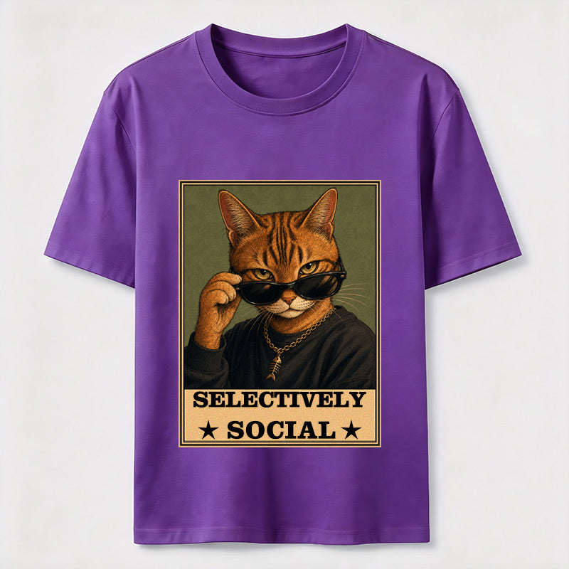 Cat Selective Not Anti-Social Classic T-Shirt