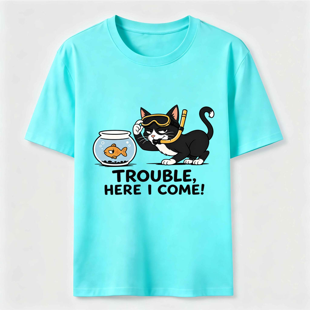 Just Another Day Causing Trouble Cat Classic T-Shirt