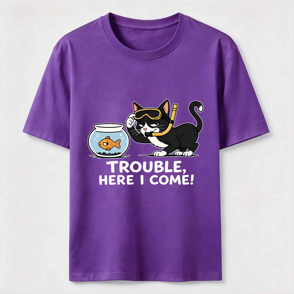Just Another Day Causing Trouble Cat Classic T-Shirt
