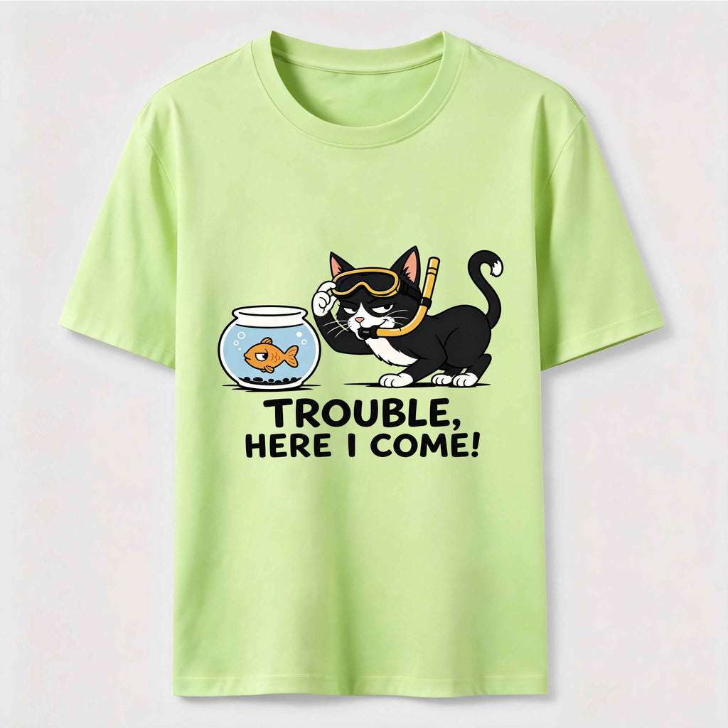 Just Another Day Causing Trouble Cat Classic T-Shirt