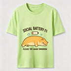 Social Battery Low Cat Classic T-Shirt