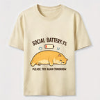 Social Battery Low Cat Classic T-Shirt