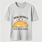 Social Battery Low Cat Classic T-Shirt